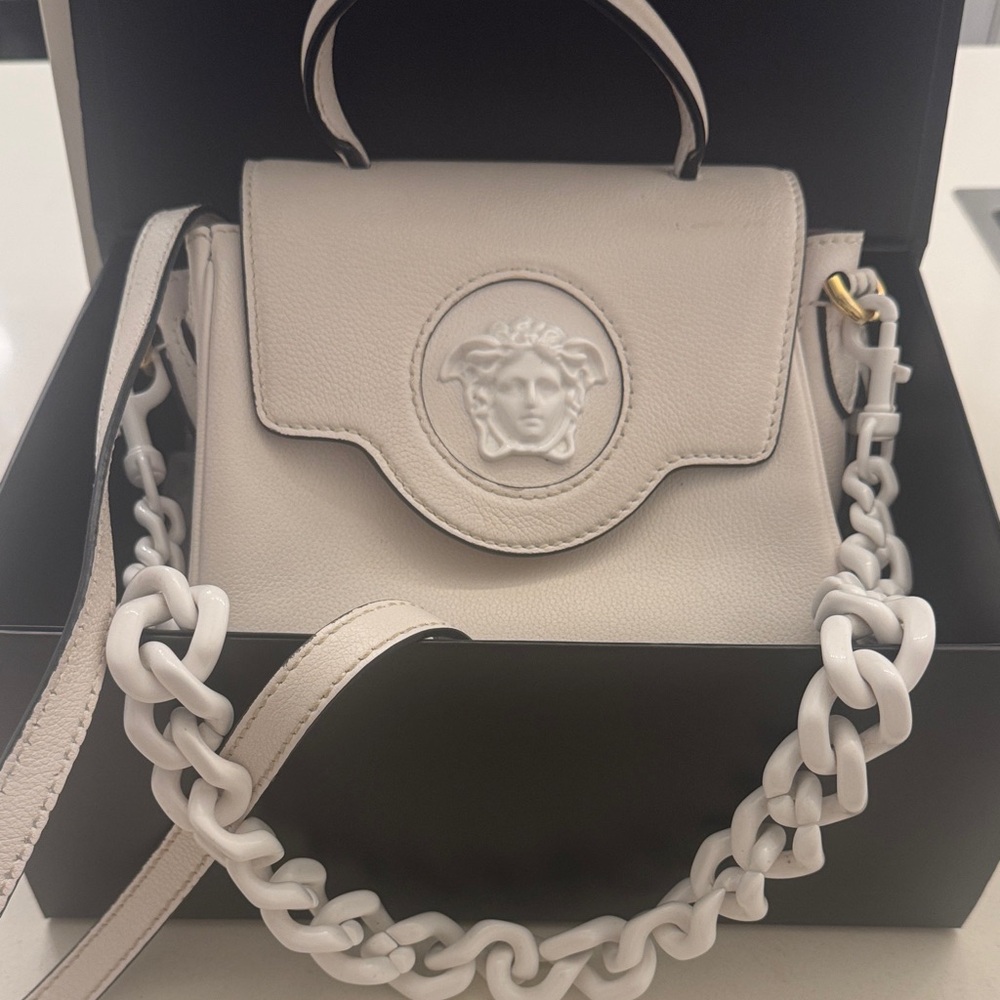 Versace Small Medusa Bag White with Strap